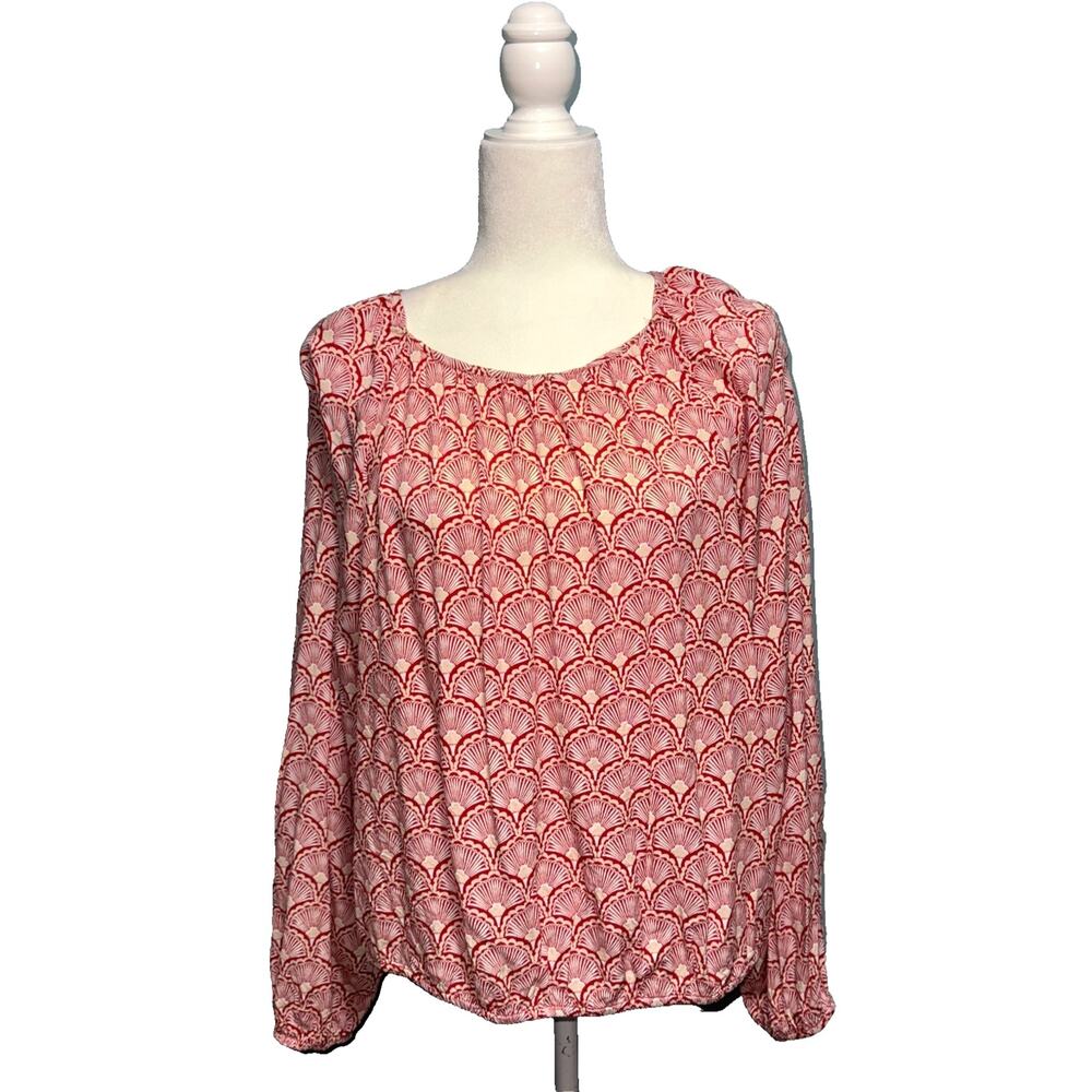 Loft Outlet Womens Extra Large Top Abstract‎ Classic Casual Lightweight Travel